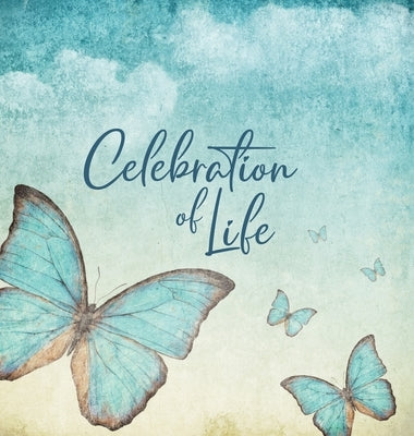 Hardcover Celebration of Life keepsake guest book by Briar Rose with space for family and friends to sign and share memories.