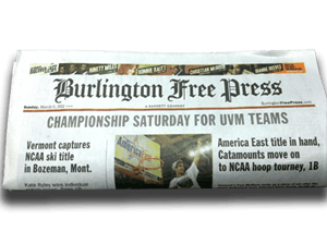 Burlington Free Press Sunday Only Delivery for 4 Weeks - TX Corrections Bookstore