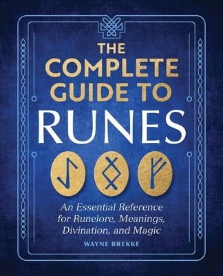 Paperback book titled "The Complete Guide To Runes" by Callisto Media Inc., featuring a cover with rune symbols and mystical design.