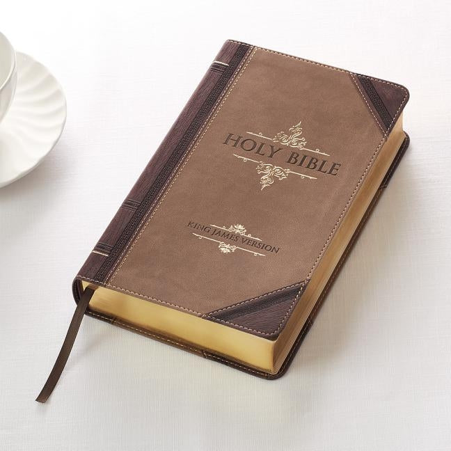 Leather KJV GP LL Portfolio by Christian Art Gifts Inc, featuring a classic design with Christian artwork and spacious interior.