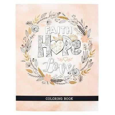 Paperback Christian book titled "Faith, Hope, Love" by Christian Art Gifts Inc featuring colorful cover art.