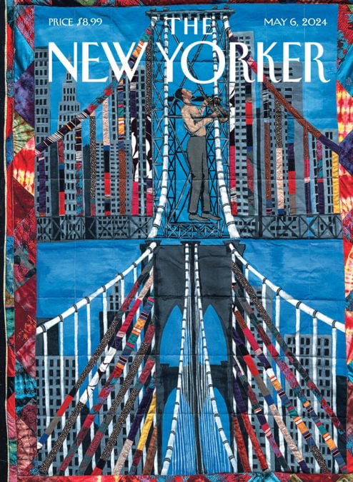 The New Yorker magazine cover featuring artwork and headlines from a recent single issue.