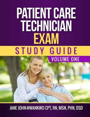 Paperback Patient Care Technician Exam Study Guide Volume One by Createspace Independent Publishing Platform, with a clear cover design.