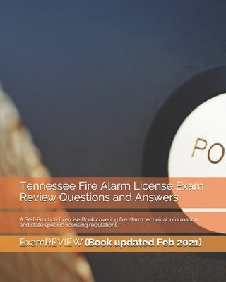 Paperback book cover for Tennessee Fire Alarm License Exam Review with practice questions and technical information.