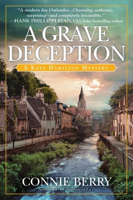 Paperback copy of "A Grave Deception" by Crooked Lane Books, a Kate Hamilton mystery novel.