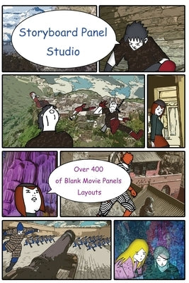 Paperback storyboard panel studio book by CS Publish, featuring pages with sketches and layout guides for storytelling.