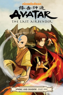 Paperback of Avatar: The Last Airbender - Smoke and Shadow Part One by Dark Horse Books, featuring the book cover with characters and title.