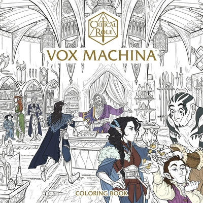 Paperback Critical Role: Vox Machina coloring book by Dark Horse Books featuring artwork and characters from the popular series.