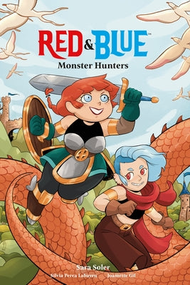 Paperback of Red & Blue: Monster Hunters by Dark Horse Books featuring colorful cover art with monsters and hunters.