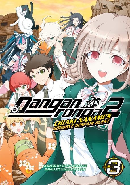 Paperback manga book titled "Danganronpa 2: Chiaki Nanami's Goodbye Despair Quest Volume 3" by Dark Horse Manga, featuring character artwork.