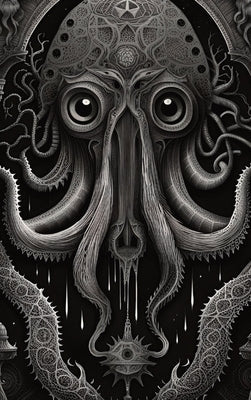 Hardcover of The Eldritch Scriptures by Darkness Studios, featuring dark, mystical cover art and intricate detailing.