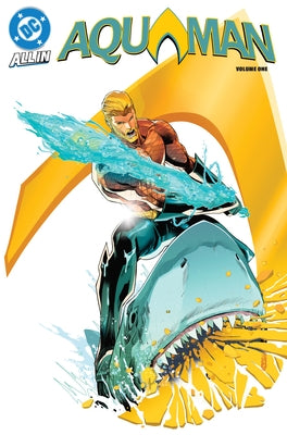Paperback of Aquaman Vol. 1: The Dark Tide by DC Comics featuring underwater scenes and Aquaman on the cover.