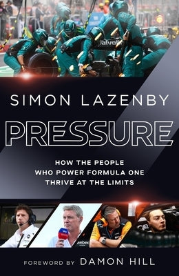 Paperback book titled "Pressure" by Ebury Spotlight, featuring a cover with racing imagery related to Formula One and high-performance racing.
