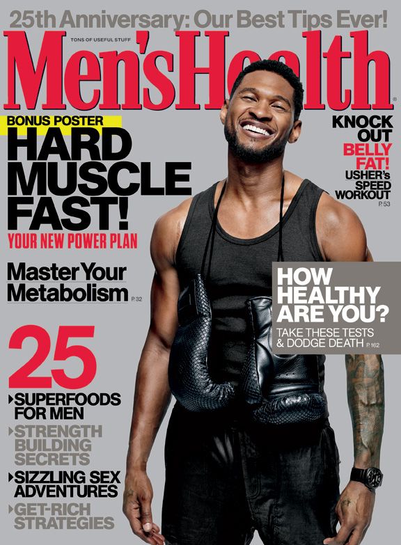 Cover of Men's Health Magazine featuring fitness tips and health advice for men.