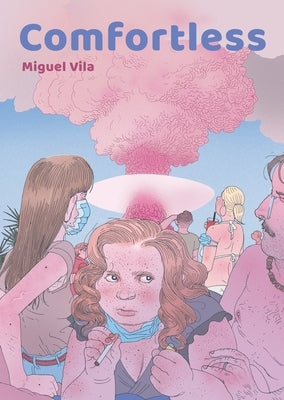 Paperback copy of "Comfortless" by Fantagraphics Books, featuring cover art with abstract illustrations.