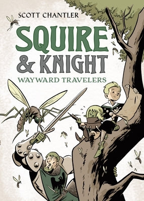 Paperback of "Squire & Knight: Wayward Travelers" by First Second featuring cover art of a young knight and a wandering adventurer.