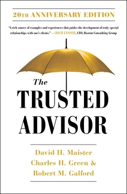 Paperback of The Trusted Advisor 20th Anniversary Edition by Free Press, featuring the book's cover with title and edition details.