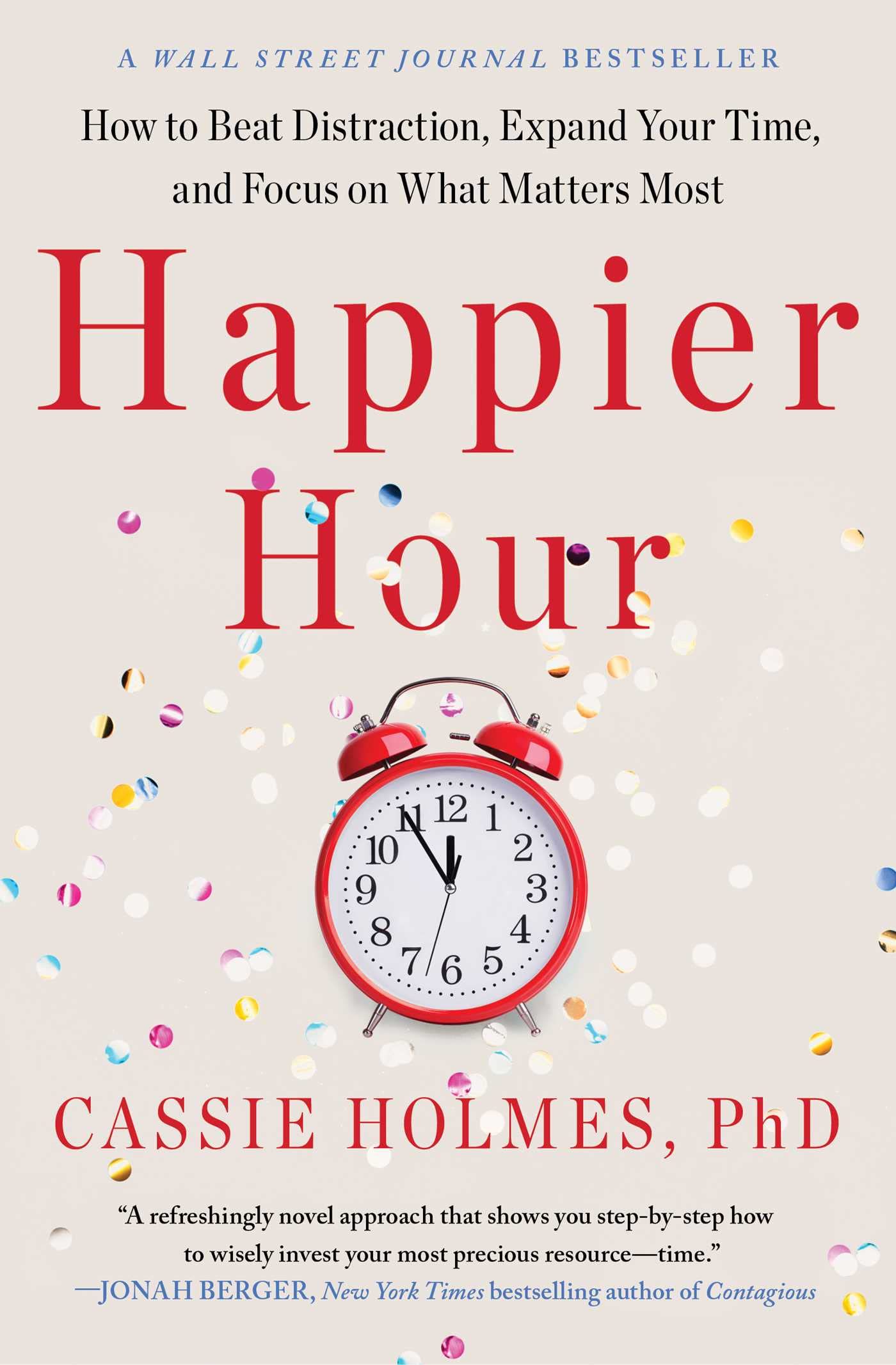 Paperback of "Happier Hour" by Gallery Books, featuring the book cover with title and author details.