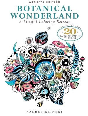 Paperback botanical coloring book by Get Creative 6 featuring 20 large art prints for relaxing coloring activities.