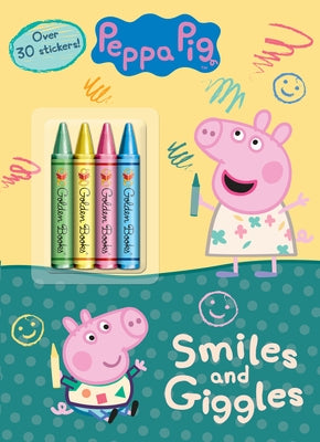 Paperback Peppa Pig "Smiles and Giggles" book by Golden Books, featuring colorful illustrations of Peppa and friends.