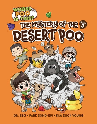 Paperback of The Mystery of the Desert Poo Book 3 by Graphic Universe, featuring a colorful desert adventure cover.