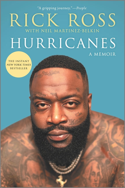 Paperback of Hurricanes: A Memoir by Hanover Square Press, featuring a cover with storm imagery and the book title.