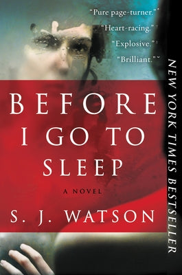 Paperback of "Before I Go to Sleep" novel by Harper Paperbacks, showing the book cover with title and author name.