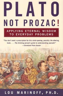 Paperback copy of "Plato, Not Prozac!" by Harper Perennial featuring the book cover with title and author text.