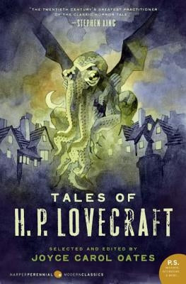 Paperback of Tales of H. P. Lovecraft by Harper Perennial, featuring a cover with dark, eerie artwork and the title displayed prominently.