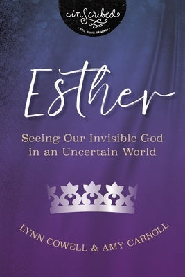 Paperback copy of "Esther: Seeing Our Invisible God in an Uncertain World" by HarperChristian Resources, with a cover image.