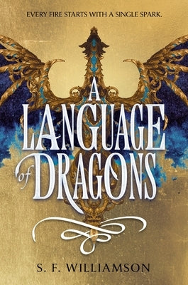 Paperback copy of "A Language of Dragons" by HarperCollins, showing the book cover with fantasy artwork and title.