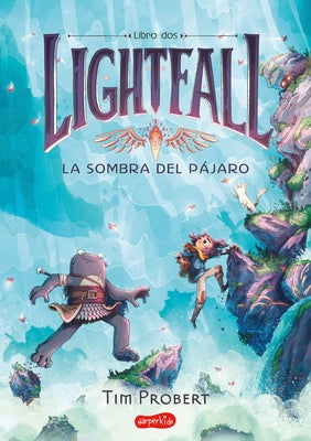 Paperback of Lightfall: La Sombra del Pájaro, Spanish edition, by HarperCollins, featuring dark and mysterious cover art.