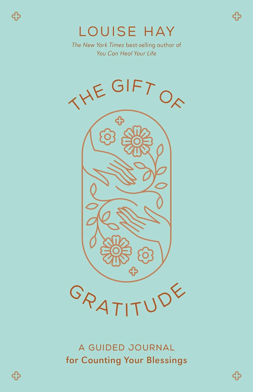 Paperback guided journal titled "The Gift of Gratitude" by Hay House, featuring a soft cover and inspirational design.