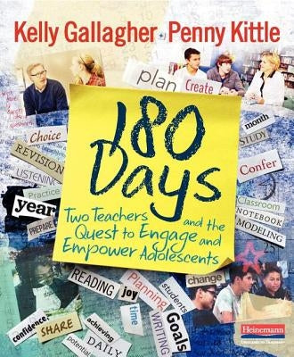 Paperback book titled "180 Days: Two Teachers and the Quest to Engage and Empower Adolescents" by Heinemann Educational Books.