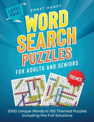 Large print Hobby themed word search puzzles for adults and seniors, featuring 2000 unique words and 100 puzzles with solutions.