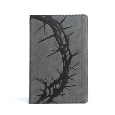 Holman Bibles CSB Large Print Personal Size Reference Bible in Charcoal Leathertouch with Indexed pages.