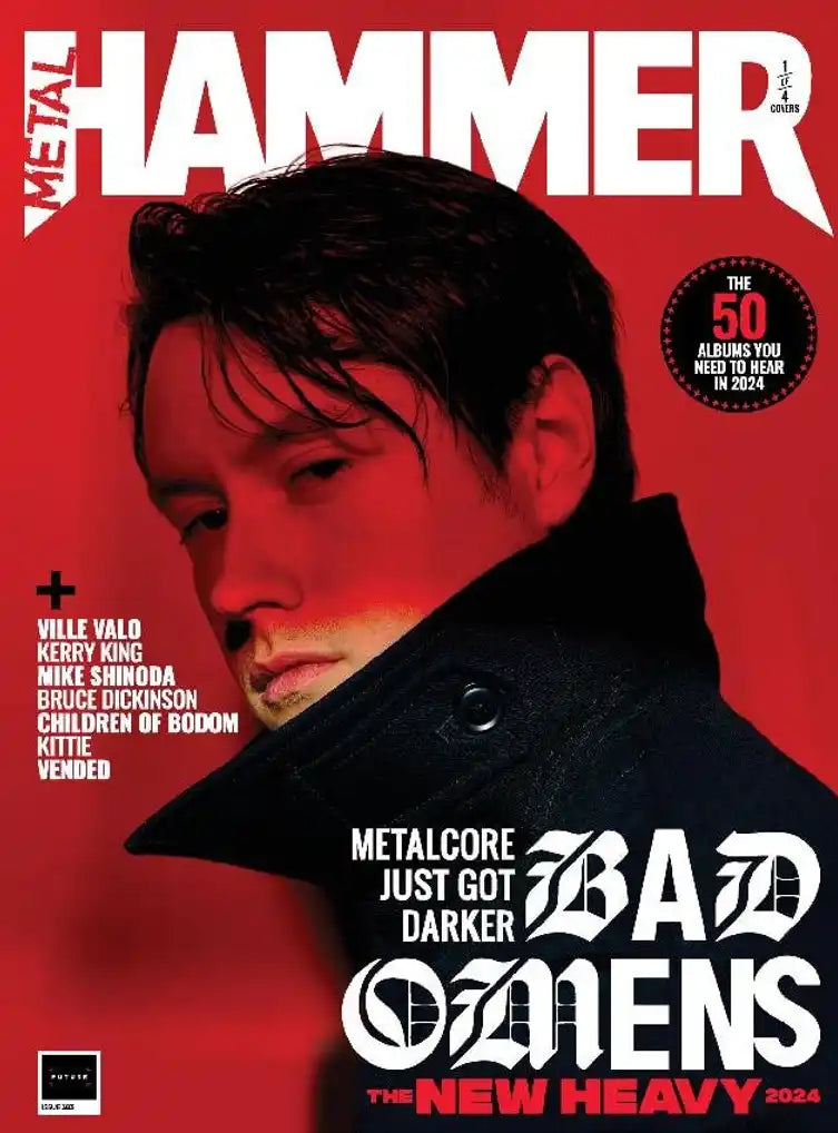 Metal Hammer magazine cover for January 2024 issue featuring bold graphics and prominent band imagery.