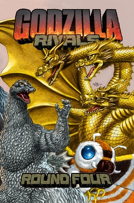 Paperback of Godzilla Rivals: Round Four comic by IDW Publishing featuring Godzilla on the cover.