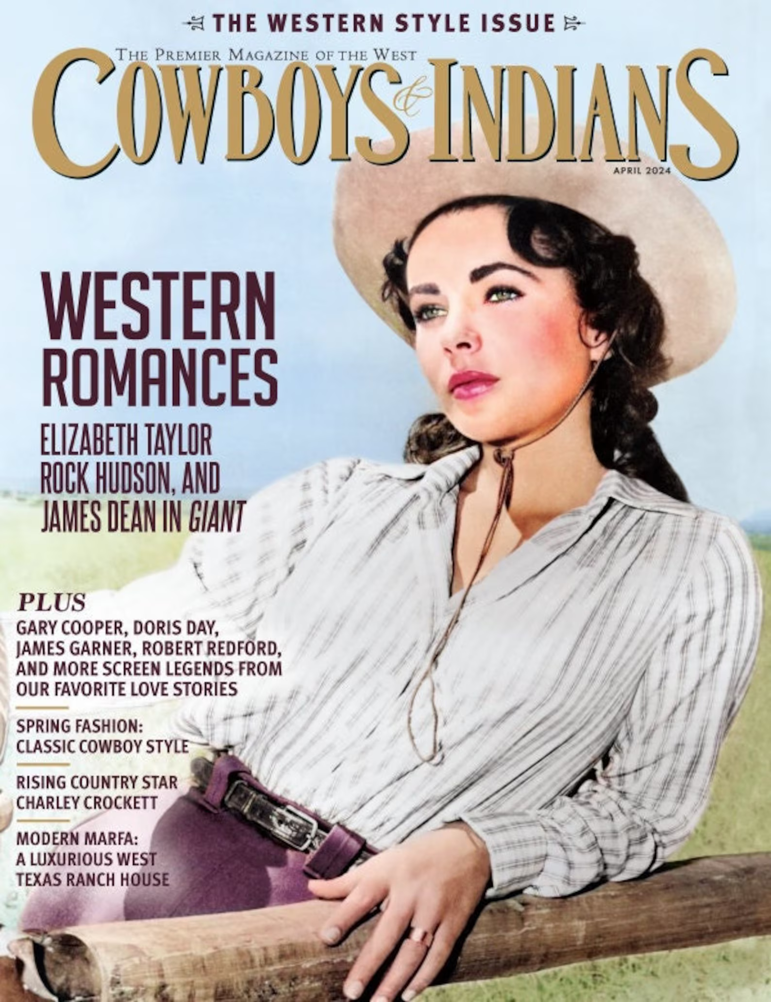 Cover of Cowboys & Indians magazine featuring vibrant Native American and cowboy imagery, showcasing Western culture.
