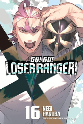 Paperback copy of "Go! Go! Loser Ranger! 16" manga by Kodansha Comics, showing the book's cover with colorful artwork.