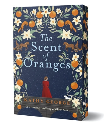 Paperback of The Scent of Oranges by HQ Fiction Au, a literary retelling of Oliver Twist with an orange-themed cover and detailed design.