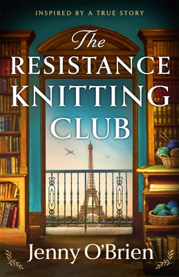 Paperback copy of The Resistance Knitting Club book by Storm Publishing, showing the front cover with colorful knitting-themed artwork.