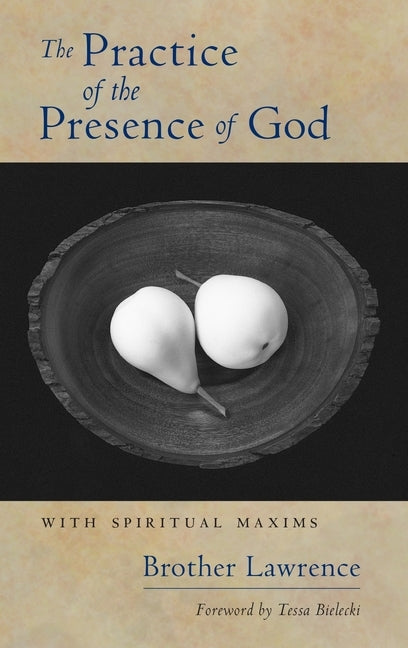 Paperback copy of "The Practice of the Presence of God" with Spiritual Maxims by Shambhala, featuring a classic spiritual book cover.