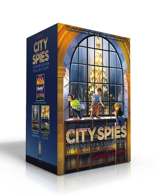 Paperback boxed set of The City Spies Undercover Collection by Aladdin Paperbacks, featuring City of the Dead, Mission Manhattan, and London Calling.