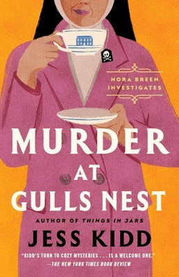 Paperback of Murder at Gulls Nest by Atria Books, featuring the book cover with maritime-themed artwork and title text.