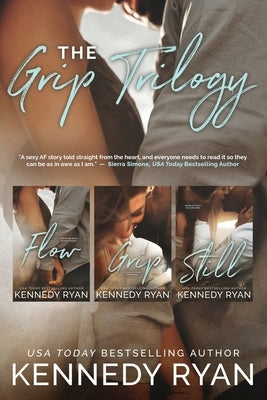 Paperback copy of The Grip Trilogy by Independently Published, featuring the book cover with title and author details.