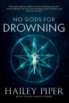 Paperback of No Gods for Drowning by Bad Hand Books showing the book cover with dark, moody artwork and title text.