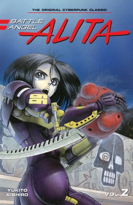 Battle Angel Alita 2 paperback by Kodansha Comics featuring cover art of the manga character with futuristic armor and vibrant colors.