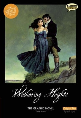 Paperback of Wuthering Heights graphic novel by Classical Comics, showing the cover with dark, moody artwork and title text.