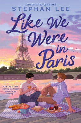 Paperback copy of "Like We Were in Paris" by Scholastic Press, showing the book cover with a Paris-themed illustration.